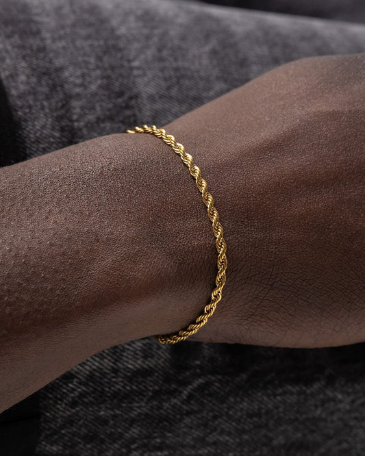 2.5 MM ROPE BRACELET GOLD
