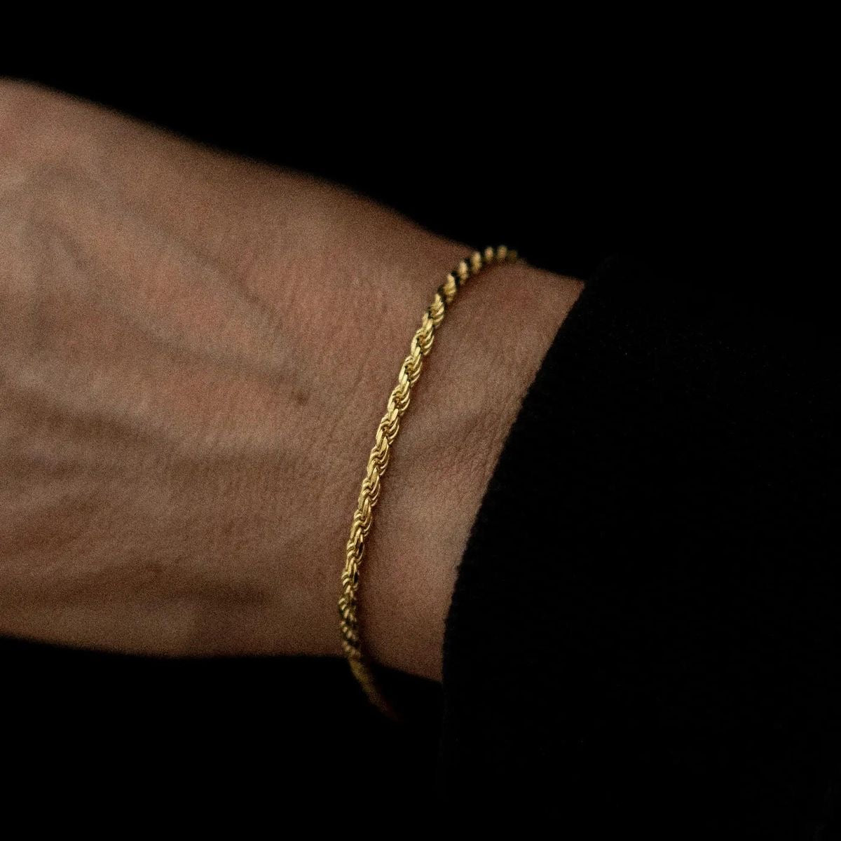 2.5 MM ROPE BRACELET GOLD